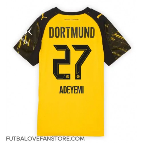 Borussia Dortmund Karim Adeyemi #27 Domáci Ženy futbalový dres 2025-26 Krátky Rukáv Borussia Dortmund Karim Adeyemi #27 Domáci Ženy futbalový dres 2025-26 Krátky Rukáv